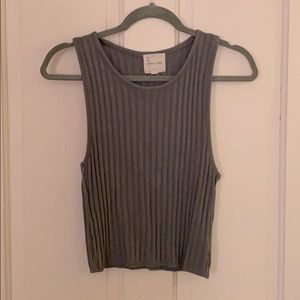 Cropped, ribbed tank